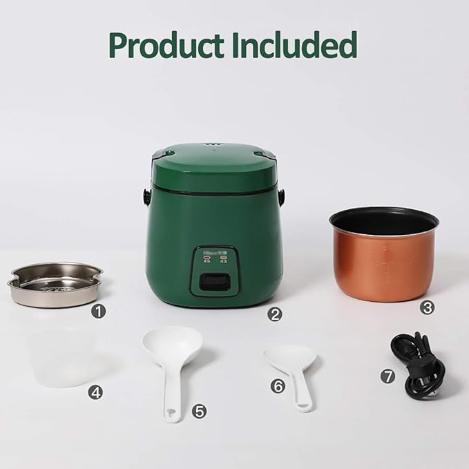 Rice Cooker Retro Green Rice Cooker Steamer With Safety Buckle Multicooker Electric Lunch Cooking Box For Cooking