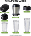 Sweetcrispy Smoothie Blender Personal Blender Set for Kitchen Smoothies Maker With BPA-Free Portable Cups For Shakes Sauces Juice Ice Crushing
