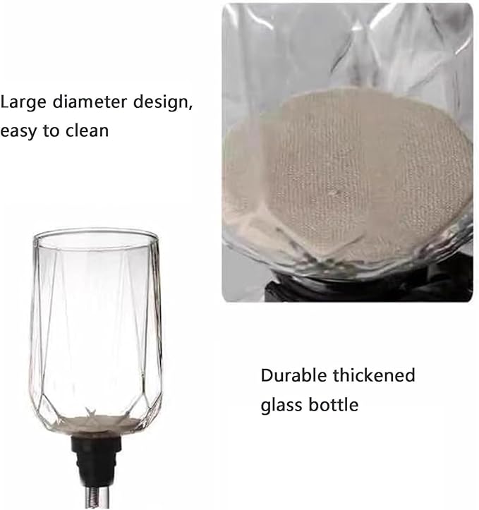 Tabletop Glass Siphon Pot Vacuum Technology Syphon Coffee Maker with Hot Tea Maker Machine Large Capacity &amp Perfect for Serving 3-4 Guests Heat-resistant -30°C To 180°C for Home and Office