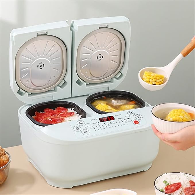 Double-boiler Rice Cooker Home Use Smart All-in-one Dual-combination Multi-function Double-boiler Small Rice Cooker
