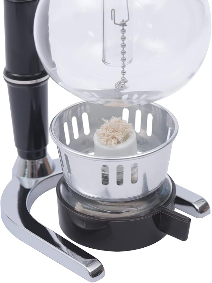 Siphon Syphon Coffee Maker Tabletop Glass Siphon Pot Glass Syphon Coffee Maker Siphon Vacuum Coffee Maker(3 Cups(360ml))