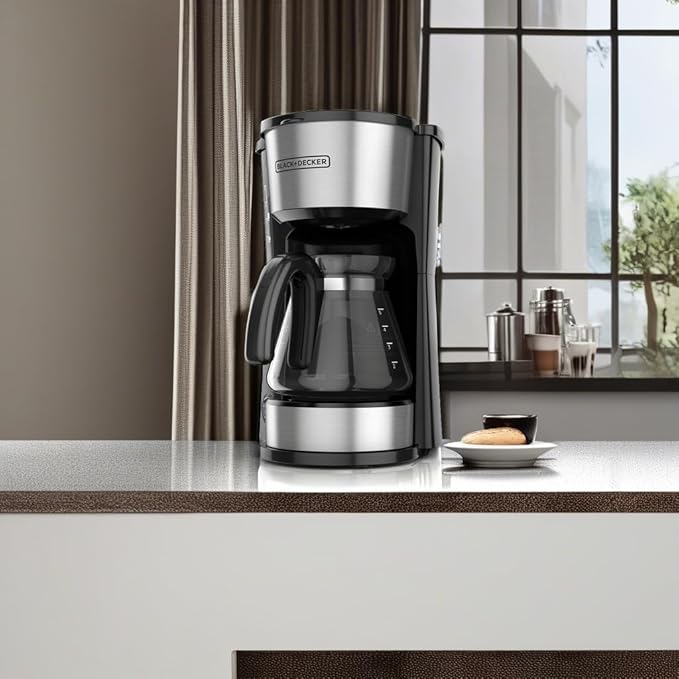 BLACK+DECKER CM0755S 4-in-1 5-Cup Coffee Station Coffeemaker Stainless Steel