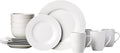 Amazon Basics 16-Piece Porcelain Dinnerware Set Microwave and Dishwasher Safe Service for 4 Plates Bowls and Mugs White