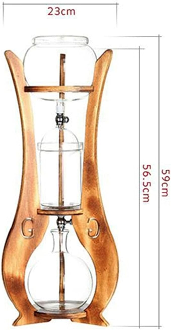 Cold Brew Coffee Maker Ice Drip Coffee Maker Makes 6-12 Cups Capacity 600/1000ML Slow Drip Technology for Office Coffee Lovers