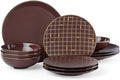 Lenox Merlot Trianna 12-Piece Dinnerware Set 16.20 LB