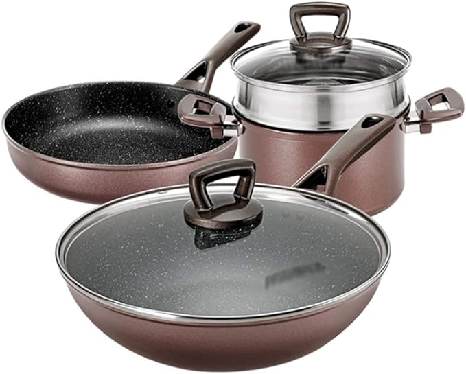 Cooking Pot Frying PanHousehold Stainless Steel Frying Pan Non Stick Pan Uncoated Pot Pots for Cooking Composite Multilayer Bottom Easy to Clean