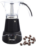 IMUSA 6 or 3 Cup Electric Espresso Maker Black Coffee Machine for Cuban Coffee Moka and Espresso Drinks