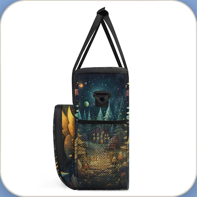 Magical Christmas Tree Coffee Maker Carrying Bag Travel Storage Bag Compatible with K-Mini or K-Mini Plus Single Serve Coffee Brewer Carrying Case with Multiple Pockets &amp Shoulder Strap