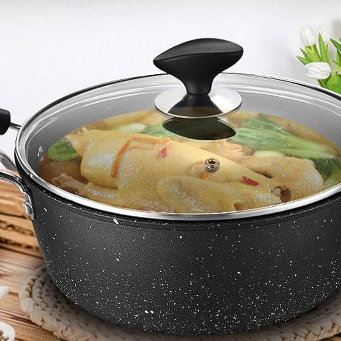 Medical Stone Cookware Set Thick Bottom Induction Cooktop Compatible Non Stick