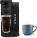 KeurigK -Express Essentials Plus Iced &amp Hot Single Serve Brewer Adjustable Temp Brew Over Ice Pods Compatible Coffee Maker (Black)