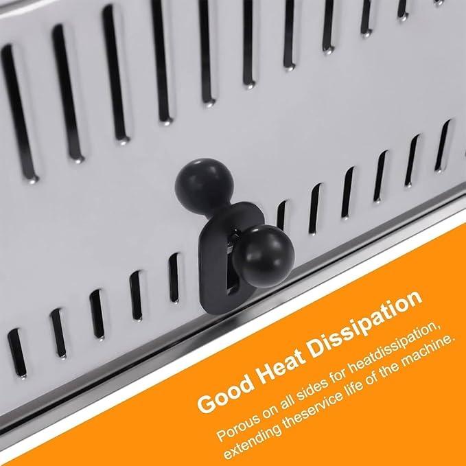 4 Slice Bread Toaster 2240W 110V 220V Stainless Steel Pop-Up Bread Baking Machine Adjustable Quantity Toaster with Timing Function Suitable for Home Restaurant Bakery
