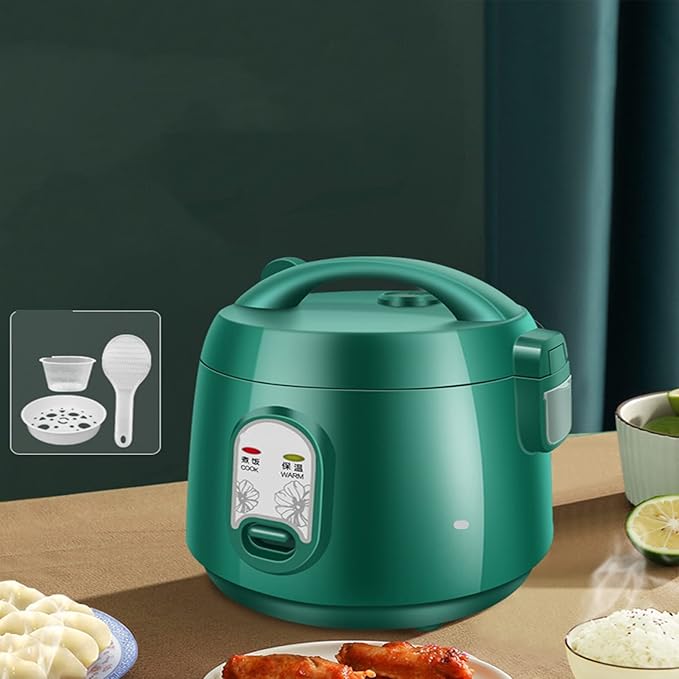 Mini Rice Cooker - Household Multifunctional Rice Cooker Rice Cooker With Heat Preservation Function Portable Travel Rice Cooker Nonstick Coating Fast Cooking 2-3 People (Size : 1.2L)