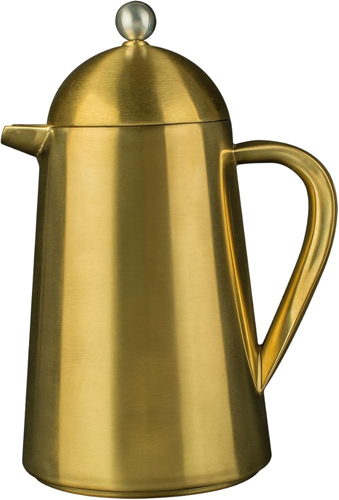 La Cafetière Thermique Insulated 8-Cup Cafetière French Press Coffee Maker Brushed Gold - 1 L (1¾ pint)