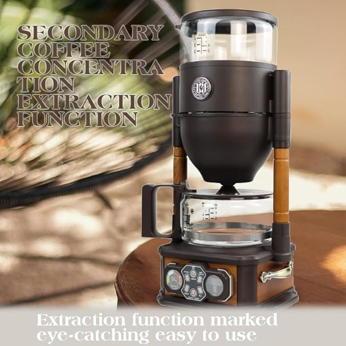 Coffee MakerDrip Coffee Maker w/Raw Wood Appearance DesignCoffee Concentration is OptionalTea Washing FunctionAdjustable Water Temperature (Coffee Maker)