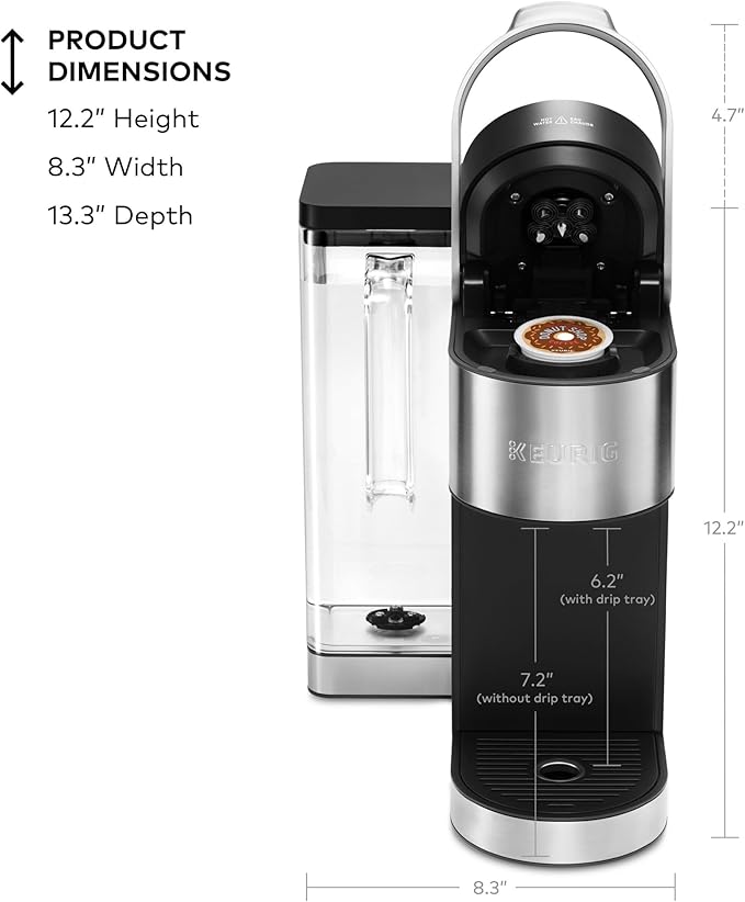 Keurig K-Supreme Plus Single Serve K-Cup Pod Coffee Maker MultiStream Technology Customizable Strength and Temperature Settings Programmable 78oz Removable Reservoir Stainless Steel