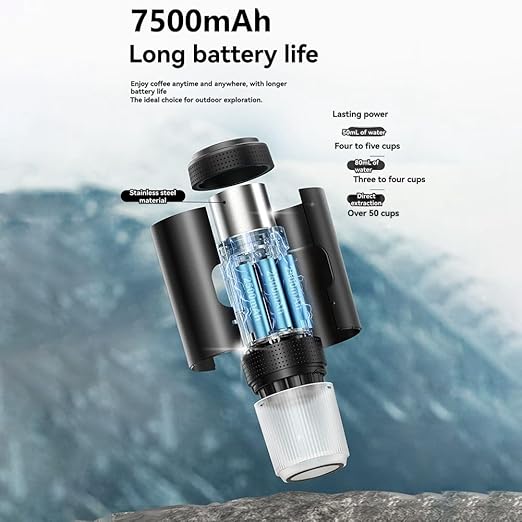 Aboiled Portable Digital Capsule Coffee Maker - Espresso Machine Car &amp Home - Large Capacity High-Pressure Extraction Real-Time Temperature Control