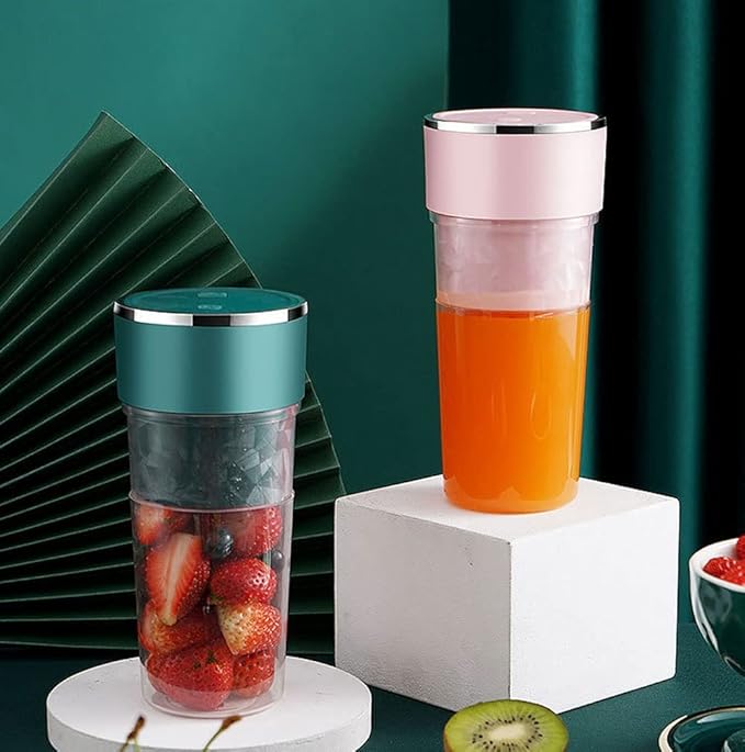 Portable Blender Personal Blender with Rechargeable USB Made with BPA-Free Material Portable Juicer (Color : Green)