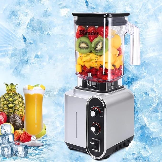 Heavy Duty Commercial Blender2200W Professional Countertop Blender with Timer10 Speeds50 oz Large Capacity for Crushing Ice Frozen Fruit Soup and Smoothiesfor HomeStore