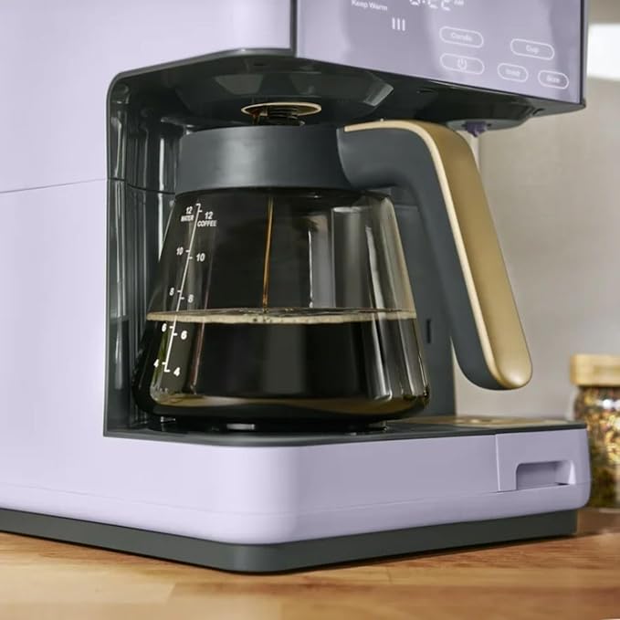 Multi-Brew Coffee Maker 12-Cup Carafe + Single-Serve Pods or Grounds Over Ice Touch Display by Drew Barrymoree. (Lavender)