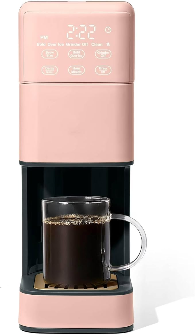 Perfect Grind™ Programmable Single Serve Coffee Maker White Icing by Drew Barrymore (Rose)