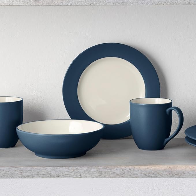Noritake Colorwave Blue 16-Piece Rim Set Service for 4 in Blue