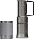 nCamp - Café Portable Coffee Maker Portable Espresso Machine Compact Camping Coffee Maker Stainless Steel Travel Coffee Maker with Camping Coffee Cup Reusable 12 oz