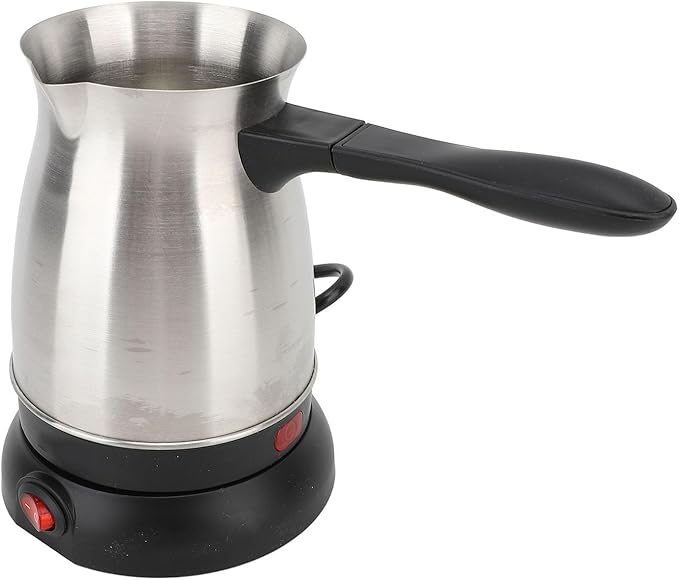 Electric Coffee Pot Stainless Steel Coffee Maker with Anti Slip Base Ergonomic 600ML Turkish Coffee Maker Kettle for Home