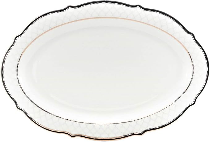 Euro Porcelain 57-pc Banquet Dinnerware Set Luxury Bone China Tableware Service for 8 (6664-3) 6664-20