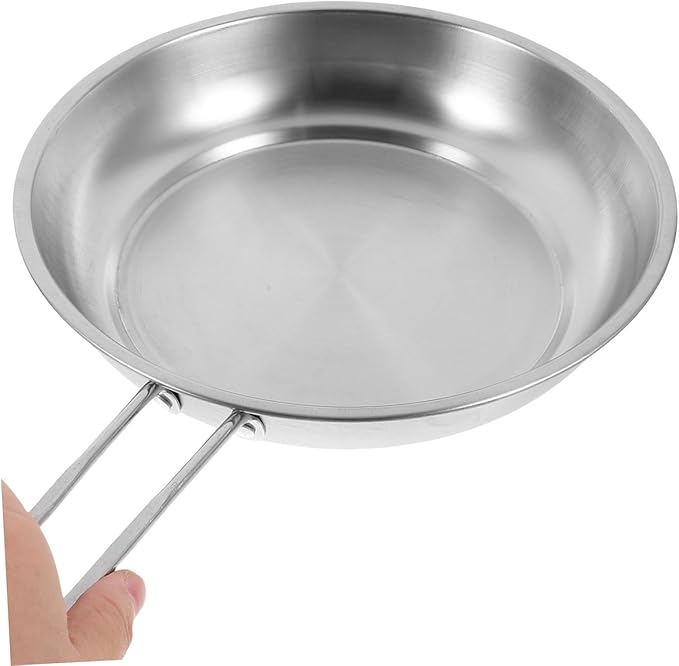 Luxshiny Stainless Steel Cookware Set Thick Bottom Soup Pot Small Milk Pan Frying Pan Heat Efficient Cooking Pots for Stove Use