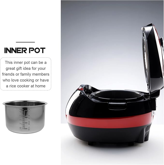 Kitchen Supply Stainless Steel Cookware Stainless Steel Inner Cooking Pot 4L Rice Cooker Liner Pot Electric Pressure Cooker Pot Silver Portable Electric Cooker