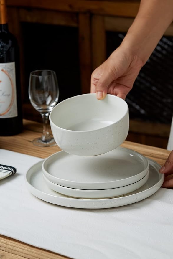 Famiware Milkyway Dinnerware Sets 16 Piece Dish Set White