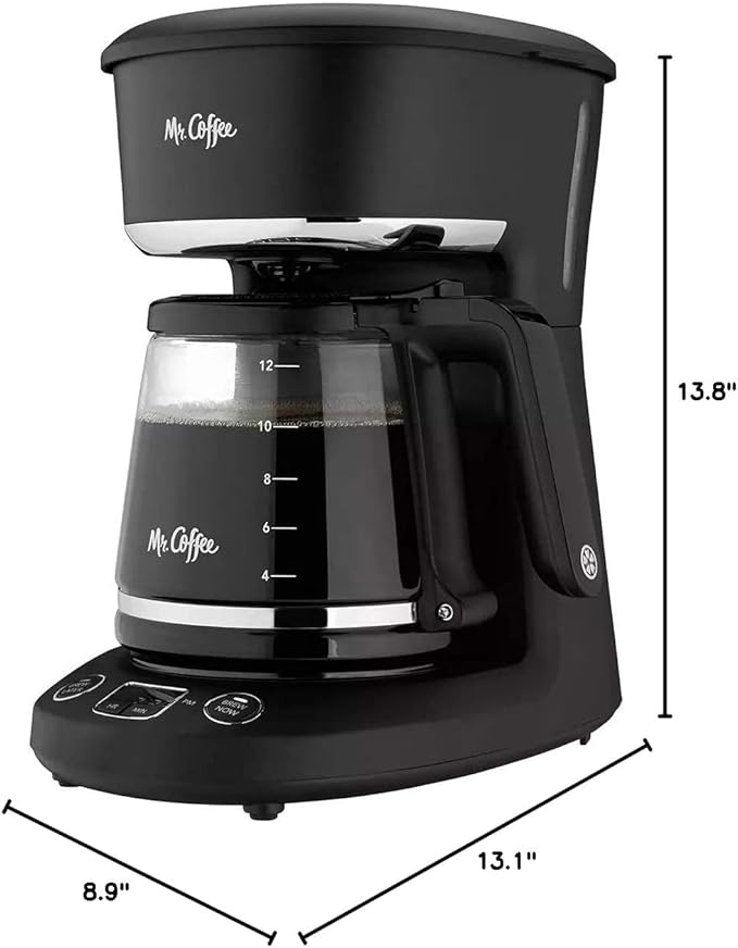 Mr. Coffee® 12-Cup Programmable Coffeemaker Brew Now or Later