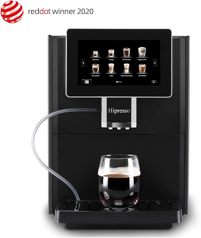 Hipresso Super Fully Automatic Espresso Coffee Machine-7 HD TFT Touchscreen with Milk Frother 19 Bar Pressure