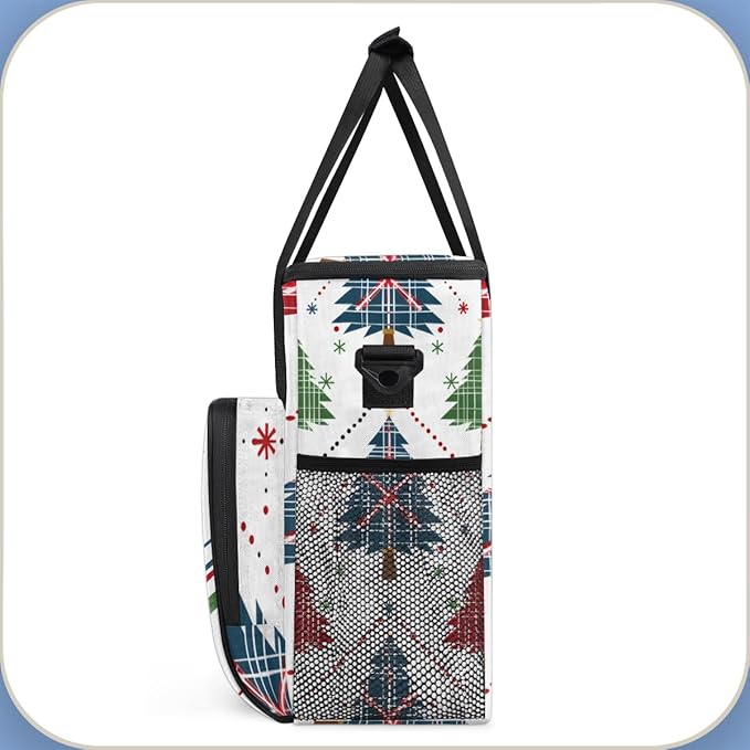 Bright Tree Christmas Coffee Maker Carrying Bag Portable Travel Storage Tote Bag Compatible with K-Mini or K-Mini Plus Single Serve Coffee Brewer Carrying Case with Multiple Pockets &amp Shoulder S