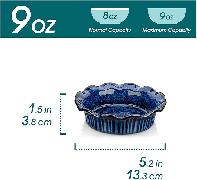 vancasso Starry 18 Pieces Dinnerware Sets for 6 Bundles 5.2 Inch Mini Pie Pans Set of 6