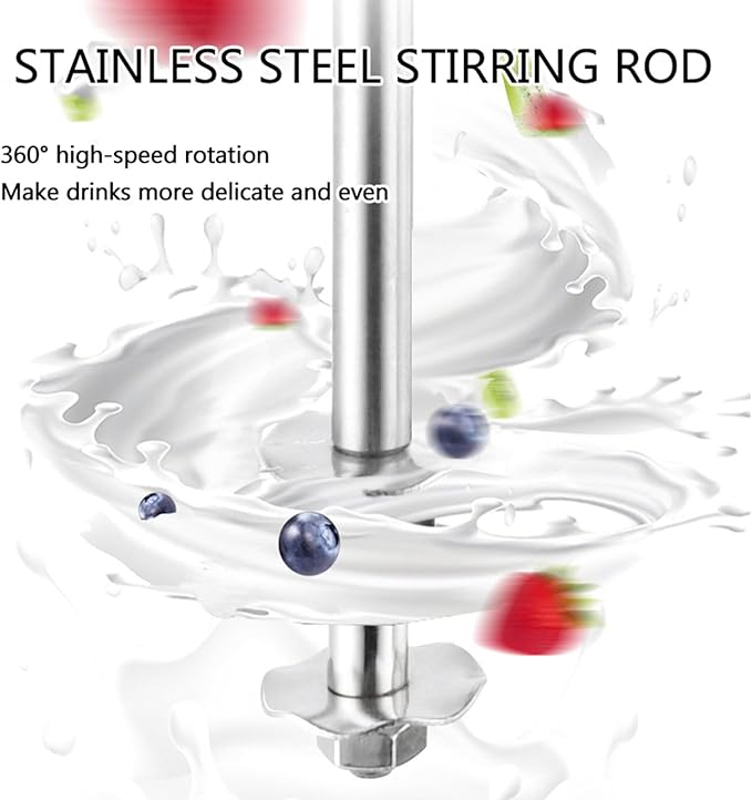 180W Milkshake Maker 18000RPM Electric Juice Blender with Cup Heavy-Duty Stainless Steel Drink Mixer Smoothie Machine for Milk Tea Shop Home Commercial
