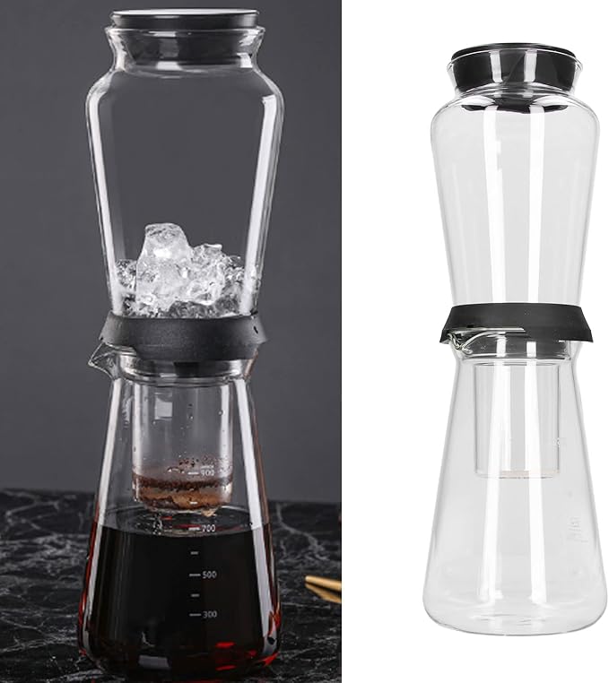 Ice Cold Brew Dripper High Borosilicate Glass Professional Cold Brew Coffee Maker Fire Toughened Pitcher 304 Stainless Steel Filter