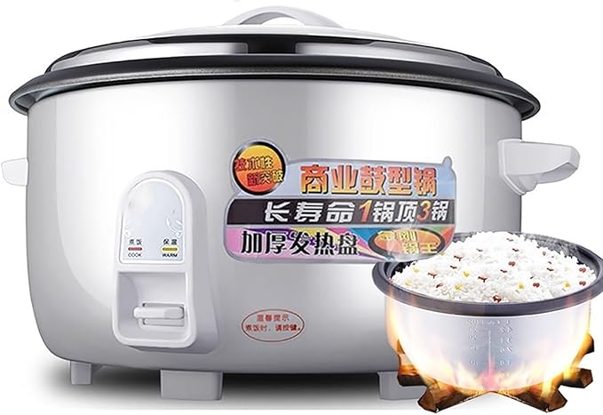 Large Rice Cooker (8-45L) Commercial Large Capacity Rice Cooker for Restaurant/hotel/school for 8-60 People(45L)