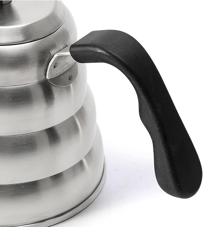 Liudan Coffee Maker Coffee Pot Drip Kettle Pour Over Coffee Pot Swan Long Neck Stainless Steel Thin Mouth Gooseneck Cloud Drip Kettle 1L / 1.2L Coffee Press (Color : 1.0L Thermometer)