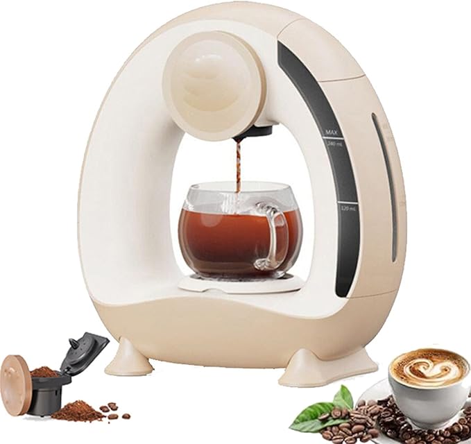 Portable Drip Coffee Maker Single-Serve Coffee Maker 85 °C Constant Temperature 20S Fast Heating Extraction 240ml Removable Water Tank for Office Home ChampagneGold-Powdered
