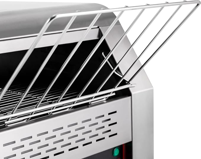 2200W Commercial Conveyor Toaster 300 Slices/Hour with 7 Bread Colors &amp Adjustable Speed Countertop Electric Restaurant Equipment for Bun Bagel Bread Baked Food