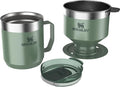 STANLEY Perfect Brew Pour Over Set | 12 oz Camp Mug with Lid Included | Reusable Stainless Steel Filter | Insulated Stainless Steel Drip Coffee Maker | BPA-Free | Hammertone Green