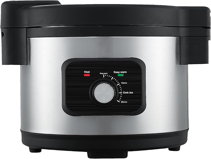 Commercial Rice Cooker WarmerStainless Steel Electric Rice Cooker13L High Capacity for 10-25 PeopleHousehold Rice CookerAutomatic Rice Cooker with Non-Stick Panfor Restaurants Hotels