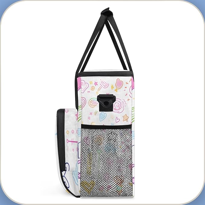 Star Heart Coffee Maker Carrying Bag Portable Travel Storage Tote Bag Compatible with K-Mini or K-Mini Plus Single Serve Coffee Brewer Carrying Case with Multiple Pockets &amp Shoulder Strap