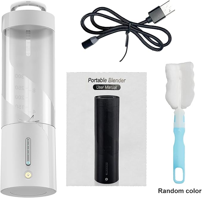 Portable Blender 15W High Power with Magnetic Charging 450ml Personal Smoothie Maker 20000rpm (White)
