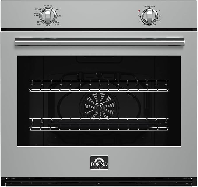 Forno Vomero 30-Inch Wall Oven – 5 Cu. Ft. Capacity Stainless Steel 3550W Convection Mechanical Controls Self-Cleaning Function