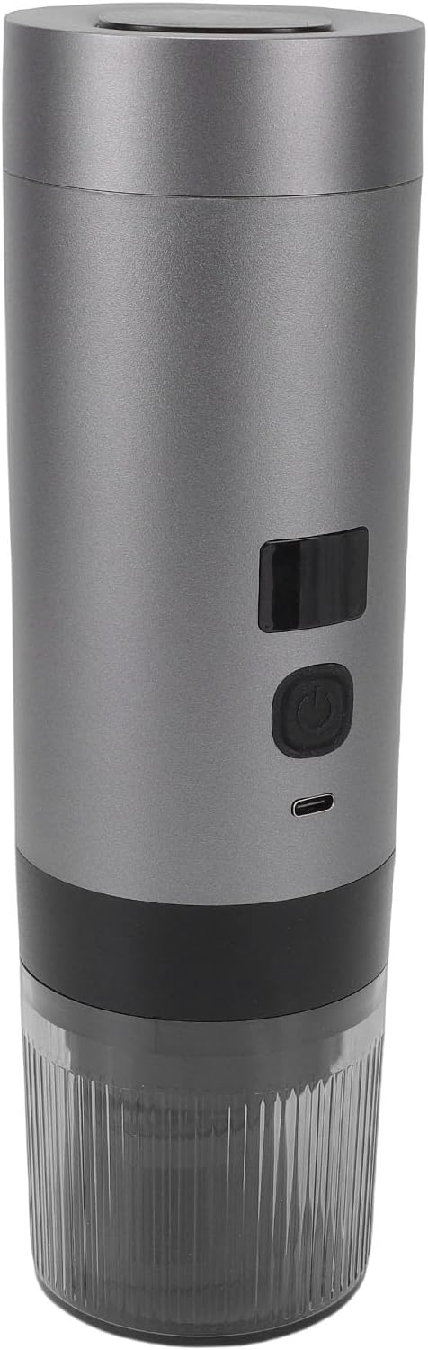 ZJchao Portable Coffee Maker 3 in 1 Design Fast Heating Digital Display Compact Coffee Machine for Travel Camping Office Use Lightweight ABS Stainless Steel PC Construction 24.3cm x