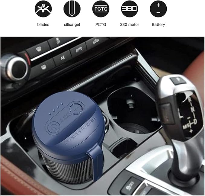 Portable Blender Travel Blender 300ml Mini Blender Personal Mixer Fruit Rechargeable with USB (Color : Blue)