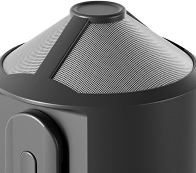 Compact and Versatile Portable Electric Coffee Maker with Coffee Grinder Dripper and Cup for Home Fishing and Outdoor Use Black