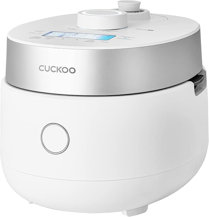 Generic CUCKOO CRP-MHTR0309F | 3-Cup (Uncooked) Twin Pressure Induction Heating Rice Cooker | 11 Menu Options: High/Non-Pressure &amp More Made in Korea | White 3 Cups (CRP-MHTR0309F) (Renewed)